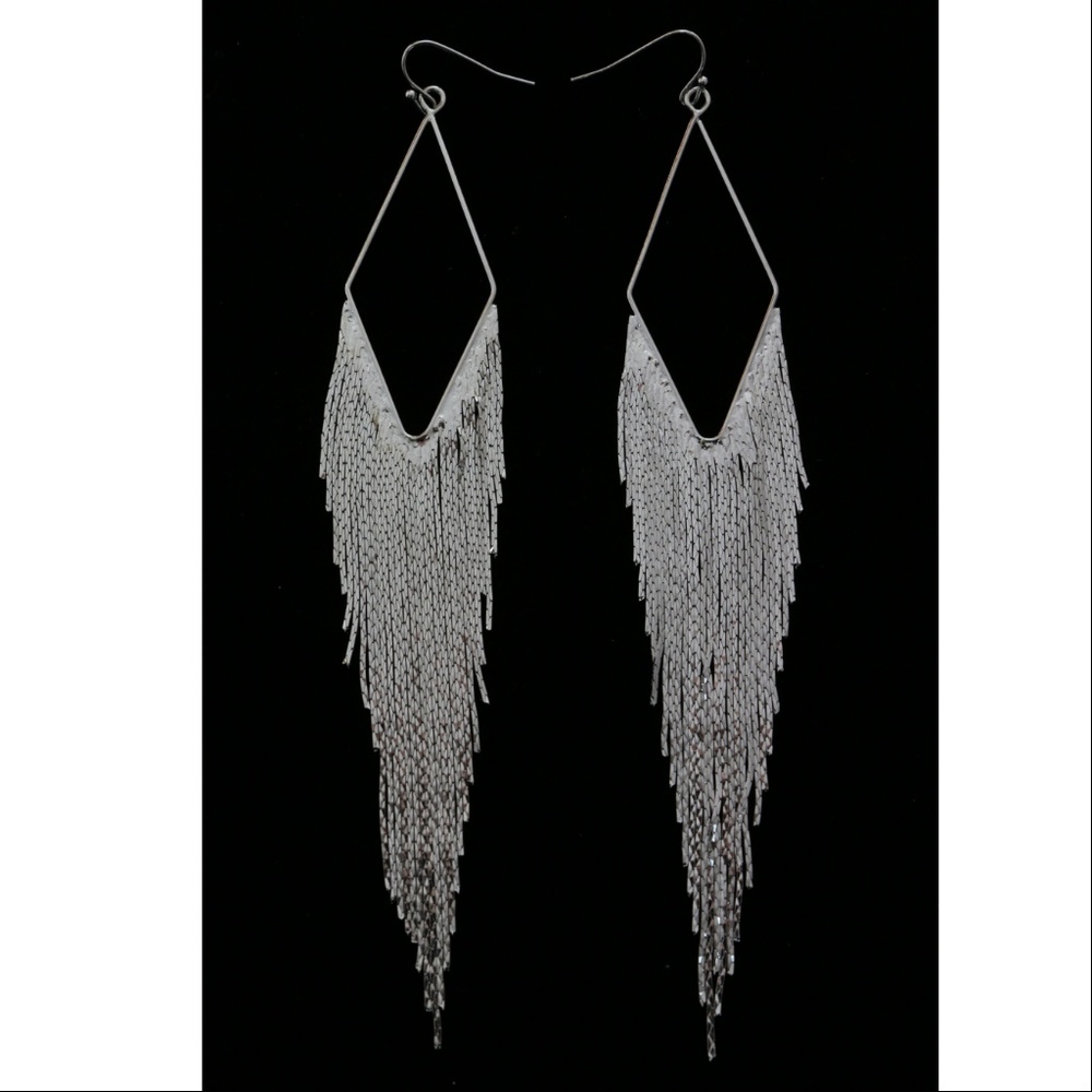 Express Dangle-Earrings Silver NWT - Picture 6 of 6